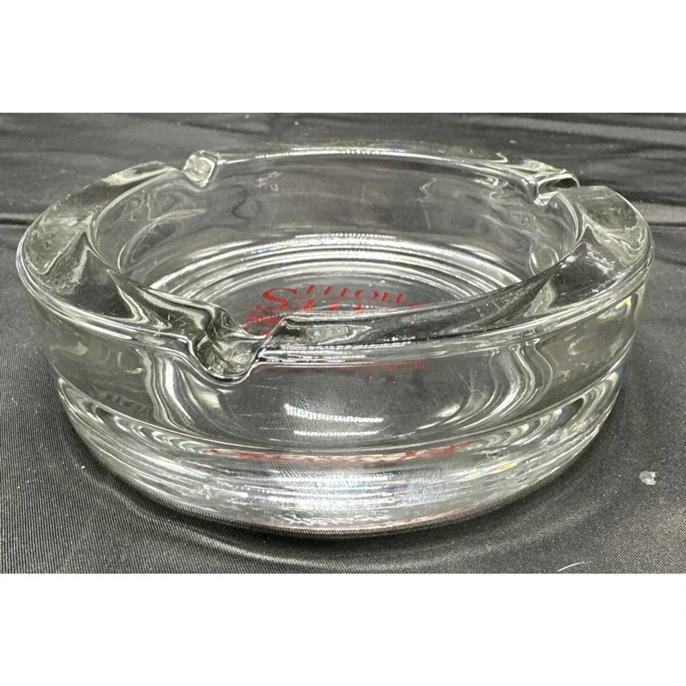 Vintage Embassy Suites Hotel Clear Glass Advertising Collectible Ashtray